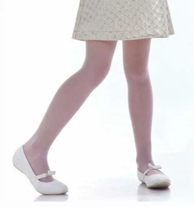 4x White Sheer Tights Kid Girls Flower Wedding Pantyhose Party Holy Communion XL - Picture 1 of 11