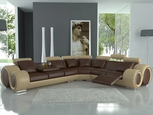 LEDERSOFA RELAX NEU LEDERCOUCH GARNITUR ECKSOFA WOHNLANDSCHAFT + RELAX FUNKTION - Bild 1 von 12