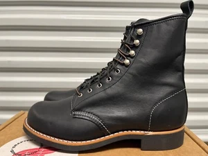 Womens Red Wing Silversmith Boots Black Boundary Leather 8 D WIDE 3361 Made USA - Picture 1 of 12