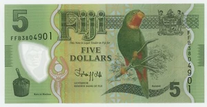 Fiji 5 Dollars ND 2012 Pick 115 UNC Uncirculated Banknote - Picture 1 of 2