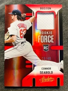 2022 Panini Absolute Connor Seabold Rookie RC Force Jersey Relic Card /49 Rare - Picture 1 of 2