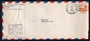USA WW2 Military 1944 APO 729 Sheyma Islands Alaska Cover to Wauwatosa Wisc - Picture 1 of 2