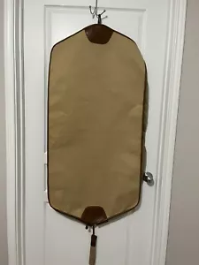 Original Ghurka Kleidersack zum Aufhängen Cover Up II Twill Leder hellbraun khaki Messing E7 - Bild 1 von 9