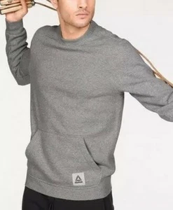 Reebok CS Crew Sweat Sudadera de hombre Gris Manga larga Crew Cuello Algodón Talla XXL - Imagen 1 de 1