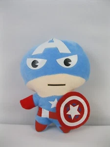 Captain America Plüsch 7 Zoll Saugnapf hängend Markenlos Puppe Spielzeug Marvel rot blau - Bild 1 von 11