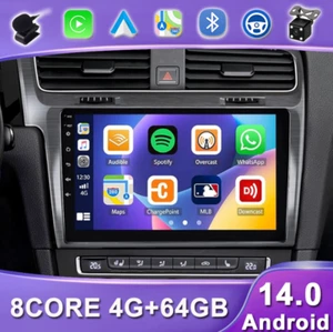 10.1"Autoradio Android 14 Apple CarPlay GPS Navi DSP Per VW Golf VII 7 2013-2017 - Foto 1 di 17