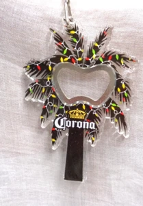 CORONA Plastic Palm Tree Key Chain Bottle Opener - Picture 1 of 3