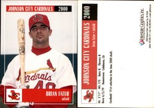 Brian Fatur 2000 Johnson City Cardinals #NNO Card *AutographDen*
