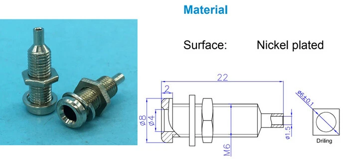 Metal Binding Post 4mm banana chassis panel socket 4mm female speaker connector  - Image 1 of 4