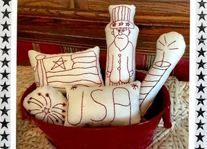 Twin Creek Designs Embroidery Pattern SUMMER CELEBRATIONS Basket Fillers Cute ! - Picture 1 of 5