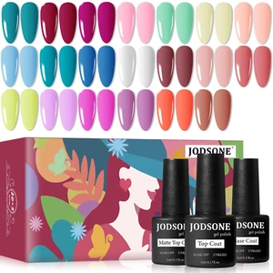 23 PCS Gel Polish Kit Colorful Fashion Classic Nail Gel Set 3 Bottles of Base Co - Picture 1 of 7