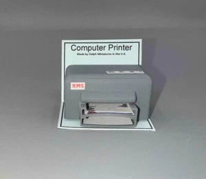 MINIATURE DOLLHOUSE 1:12 SCALE OFFICE COMPUTER PRINTER - O26 - Picture 1 of 4
