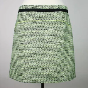 Falda recta HALOGEN verde tweed triple mezcla 12 - Imagen 1 de 6
