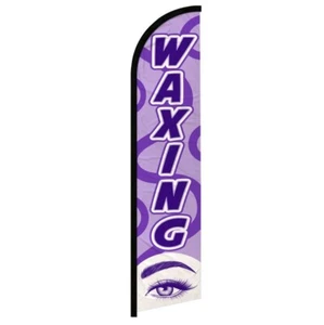 Waxing Windless Advertising Swooper Flag Beauty Services - Picture 1 of 2
