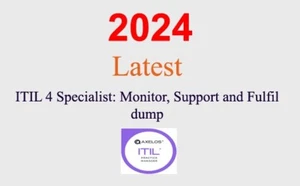 ITIL 4 Specialist Monitor Support and Fulfil dump GUARANTEED (1 month update) - Picture 1 of 1