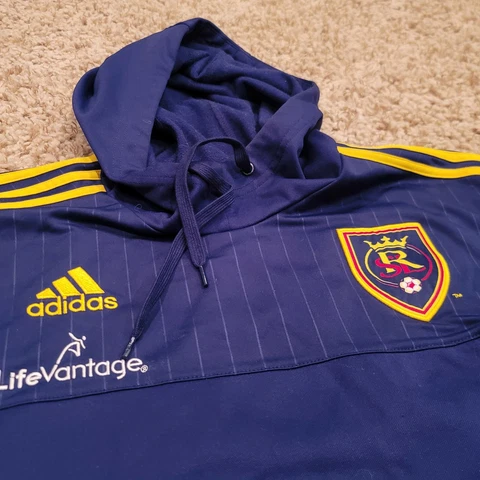 Real Salt Lake Adidas Mens Hoodie RSL MLS Soccer Blue XL Cover