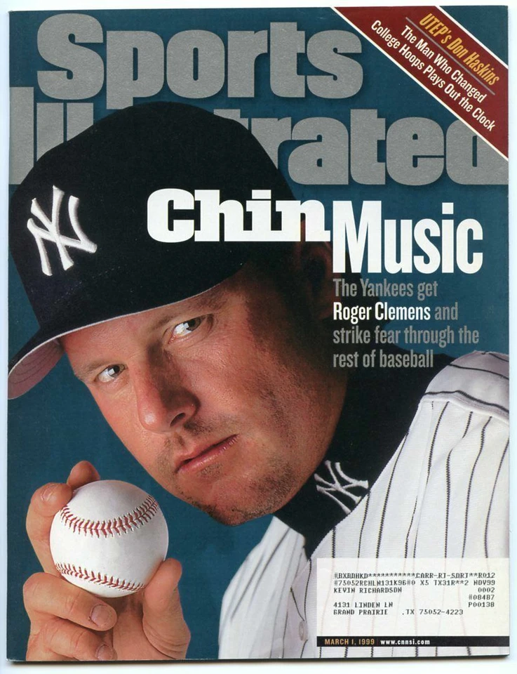 Sports Illustrated March 1, 1999 Chin Music New York Yankees Roger Clemens - Image 1 of 1