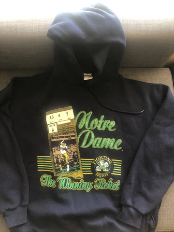 Notre Dame Football Hoodie Navy Fighting Irish “The Winning Ticket” 20 Sport Cover