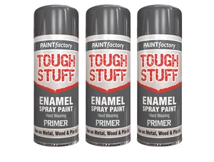 3x NUOVO ROBA DURA SMALTO GRIGIO PRIMER VERNICE SPRAY PER LEGNO METALLO PLASTICA 400ML - Foto 1 di 1