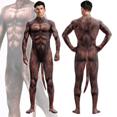 Para hombres Disfraz Muscular Animal Juegos con disfraces Mono Body Halloween Zentai Adulto Foto 1 de 4