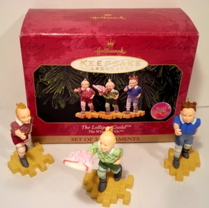 Nuovo Hallmark Lollipop Guild 1998 Ornamenti Mago di Oz Set 3 Natale Vintage Ricordi - Foto 1 di 11
