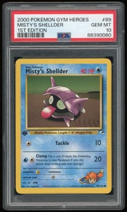 2000 POKEMON GYM HEROES 1ST EDITION 89/132 MISTY'S SHELLDER PSA 10 *LOW POP 79* - Picture 1 of 2