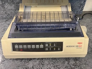 OKI Microline 320 TURBO 9 Pin USB Dot Matrix Printer GE7000A NICE !!! - - Picture 1 of 9