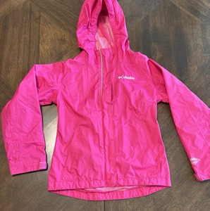 Columbia Youth Size S Small Switchback II Rain Jacket Zip Pink Waterproof - Picture 1 of 10