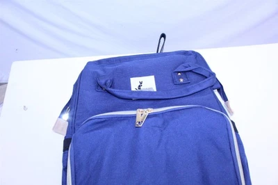 Bolsa de pañales azul denim con cierre de cremallera Foto 1 de 4