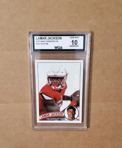 Graded Gem Mint 10 rookie 2016 Collegiate Stars LAMAR JACKSON Baltimore Ravens - Picture 1 of 2