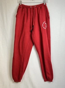 Playboy X Misguided Red Jogger Sweatpants Pockets Logo Women’s Size 2 - Picture 1 of 8