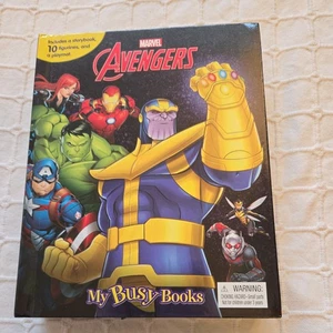 My Busy Books - Marvel Avengers set 10 figures + Playmat Complete - Picture 1 of 3