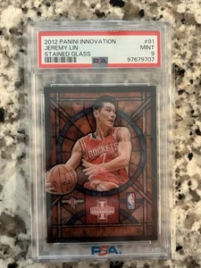 2012 Panini NBA Innovation Stained Glass Jeremy Lin PSA 9 - Rockets - Picture 1 of 1