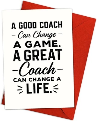 Podagree Thank You Card for Coach Men Women, Ideal Basketball Wrestling Soccer R - Image 1 of 4