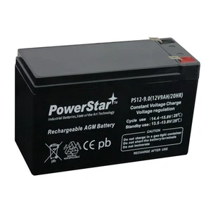 PowerStar Replacement 12V 9AH SLA Battery for CA1270 RBC17 BE550G BE650BB BE650G - Picture 1 of 9