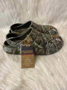 Rugged Shark RealTree Clogs Boys Size 5 Camo Slip On Shoes Camouflage Sandals - Picture 1 of 7