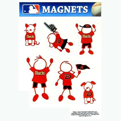 Arizona Diamondbacks Family Magnet Set (NEW) Auto Car Stickers Emblems 6 Pack Cover