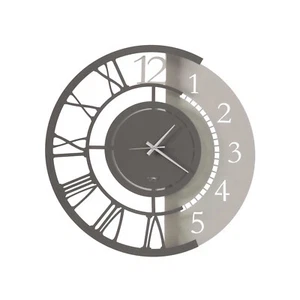 Arti e Mestieri Orologio da parete piccolo doppia numerazione in metallo dalle l - Foto 1 di 1