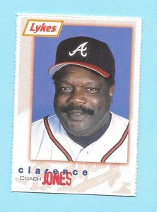 Rare 1995 Lykes Perforated Atlanta Braves Clarence Jones