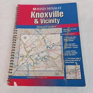 2001 Rand McNally Knoxville & Vicinity Street Finder Map Spiral Bound Ephemera - Picture 1 of 10
