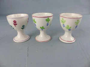 SARREGUEMINES lot de 3 coquetiers signés peint à la main - Imagen 1 de 3