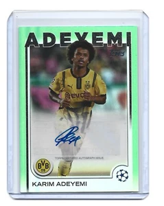 Karim Adeyemi 2024-25 Topps UEFA Auto Green Foilboard 125/199 - Imagen 1 de 2