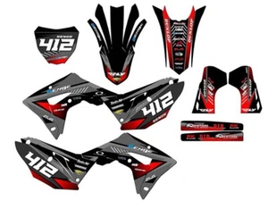 2019-2021 CRF 250 RX SURGE Black Senge Graphics Kit Compatible with Honda - Picture 1 of 10
