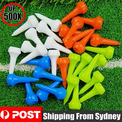 UP 500pcs All Plastic 35mm golf tees small for driver assorted mixed colors - image 1 of 4