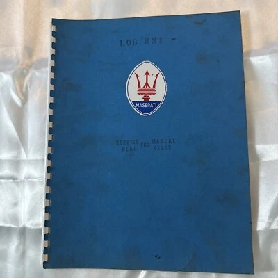 Maserati Service Manual For Rear Axles LOB 331 - Image 1 of 4