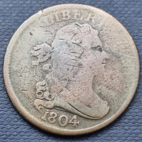 1804 Draped Bust Half Cent Circulated #56108 Cover