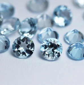 1x Topacio azul cielo redondo 3,5 mm 4 mm 5 mm 6 mm - Imagen 1 de 1