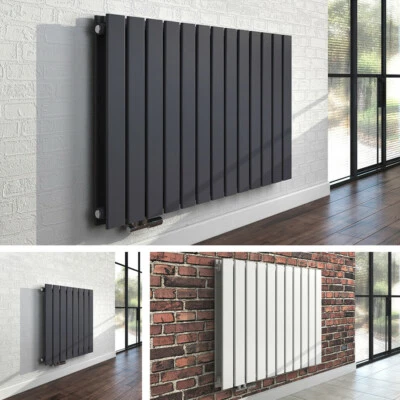 Design Paneelheizkörper Horizontal Seitenanschluss Badheizkörper Anthrazit/Weiß - Bild 1 von 4