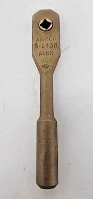 New AMPCO Aluminum Bronze Hand Ratchet yes 1/4" Dr.  W-143R  49UL48 - Image 1 of 4