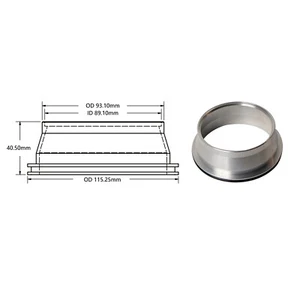 Transition Weld Ferrule with O-Ring T6063 HD Clamp Size: 4.00" Tube O.D: 3.50" - Bild 1 von 4